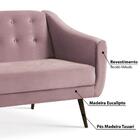 Sofá Cama Reclinável Com Tecido Veludo - Rosa
