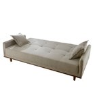 Sofá Cama Reclinável Em Linho Istambul Bege