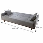 Sofá Cama Reclinável Em Linho Istambul Cinza