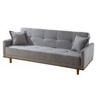 Sofá Cama Reclinável Em Linho Istambul Cinza