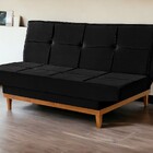 Sofá Cama Reclinável Funcional Para Sala E Quarto Preto