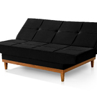 Sofá Cama Reclinável Funcional Para Sala E Quarto Preto