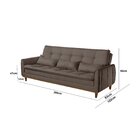 Sofá Cama Reclinável Kairos Marrom Claro