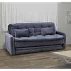 Sofá Cama Reclinável Madalena Com Cama Auxiliar - Chumbo