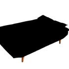 Sofá Cama Reclinável Pés De Madeira Antonella - Chumbo Light