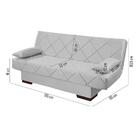 Sofá Cama Reclinável Prisma 3 Lugares 2 Almofadas