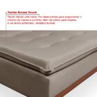 Sofá Cama Reclinável Santorini Com Puff Veludo Moderno Capucc