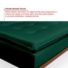 Sofá Cama Reclinável Santorini Com Puff Veludo Moderno Verde