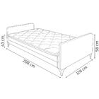 Sofá Cama Reclinável Yara 3 Lugares 2,08m Suede Bege Premium