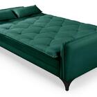 Sofá Cama Reclinável Yara 3 Lugares 2,08m Suede Verde Premium