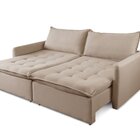 Sofá Cama Retrátil 220 Cm Califórnia Bege