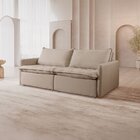 Sofá Cama Retrátil 220 Cm Califórnia Bege