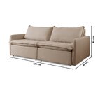 Sofá Cama Retrátil 220 Cm Califórnia Bege