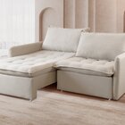 Sofá Cama Retrátil 220 Cm Califórnia Nude