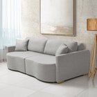 Sofá Cama Retrátil 2 Lugares 184 Cm Moscow Cinza Claro