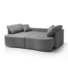 Sofá Cama Retrátil 2 Lugares 184 Cm Moscow Cinza Escuro