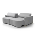 Sofá Cama Retrátil 2 Lugares 216 Cm Moscow Cinza Claro