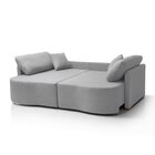 Sofá Cama Retrátil 2 Lugares 216 Cm Moscow Cinza Claro