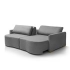 Sofá Cama Retrátil 2 Lugares 216 Cm Moscow Cinza Escuro