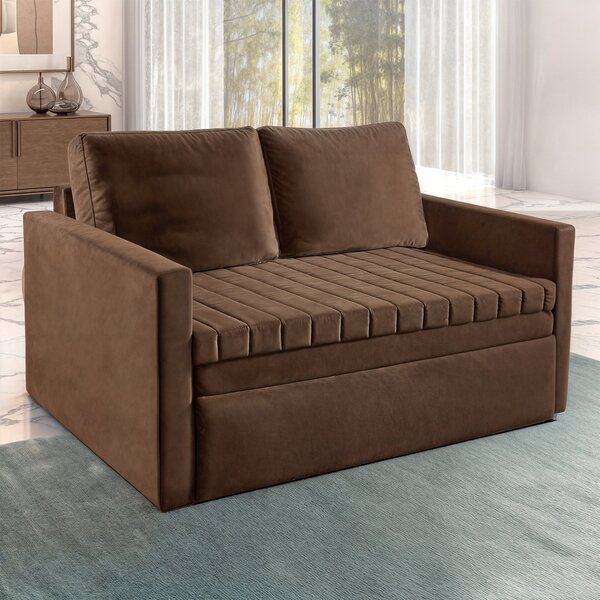 Sofá Cama Retrátil 2 Lugares D33 Star  Marrom