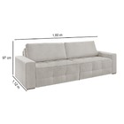 Sofá Cama Retrátil 2 Lugares Linho Cru 1,60 Haw