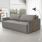 Sofá Cama Retrátil 3 Lugares 174cm Unique Cinza Médio