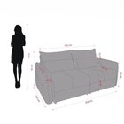 Sofá Cama Retrátil 3 Lugares 205cm Veludo Celine Azul