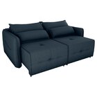 Sofá Cama Retrátil 3 Lugares 205cm Veludo Celine Chumbo