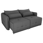 Sofá Cama Retrátil 3 Lugares 205cm Veludo Celine Chumbo