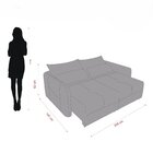 Sofá Cama Retrátil 3 Lugares 205cm Veludo Celine Vermelho