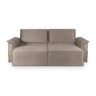 Sofá Cama Retrátil 3 Lugares Atlanta Platinum Bege