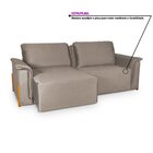 Sofá Cama Retrátil 3 Lugares Atlanta Platinum Bege