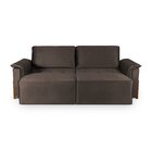Sofá Cama Retrátil 3 Lugares Atlanta Platinum Marrom Café