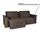 Sofá Cama Retrátil 3 Lugares Atlanta Platinum Marrom Café