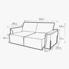 Sofá Cama Retrátil 3 Lugares Atlanta Platinum Marrom Café