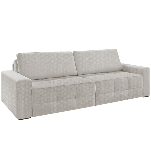 Sofá Cama Retrátil 3 Lugares Linho Cru 2m Haw