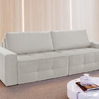 Sofá Cama Retrátil 3 Lugares Linho Cru 2m Haw