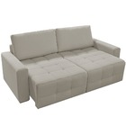 Sofá Cama Retrátil 3 Lugares Veludo Cru 2m Haw