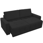 Sofá Cama Retrátil 3 Lugares Veludo Preto 2m Haw