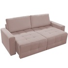 Sofá Cama Retrátil 3 Lugares Veludo Rosé 2m Haw