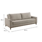 Sofá Cama Retrátil Alegra 3 Lugares 224cm