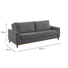 Sofá Cama Retrátil Alegra 3 Lugares 224cm