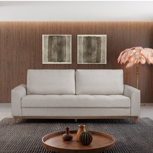 Sofá Cama Retrátil Alegra 3 Lugares 224cm Linho