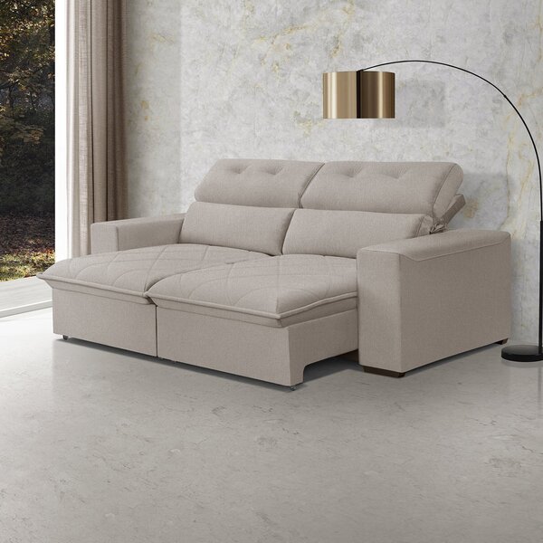 Sofá Cama Retrátil Arizona Para Sala De Estar 182 Cm 3 Lugare