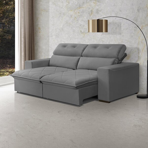 Sofá Cama Retrátil Arizona Para Sala De Estar 220 Cm 3 Lugare
