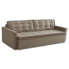 Sofá Cama Retrátil E Reclinável 1,90m Com Molas Luara Suede C