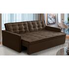Sofá Cama Retrátil E Reclinável 1,90m Com Molas Luara Suede M