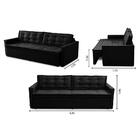 Sofá Cama Retrátil E Reclinável 1,90m Com Molas Luara Suede P