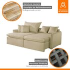 Sofá Cama Retrátil E Reclinável 180cm Flex Veludo Jolie/bege