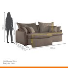 Sofá Cama Retrátil E Reclinável 180cm Flex Veludo Jolie/cinza